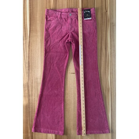 Art Class Junior Pink Corduroy Flare Pants Low Rise Retro Stretch Denim Size 16 - Picture 4 of 11
